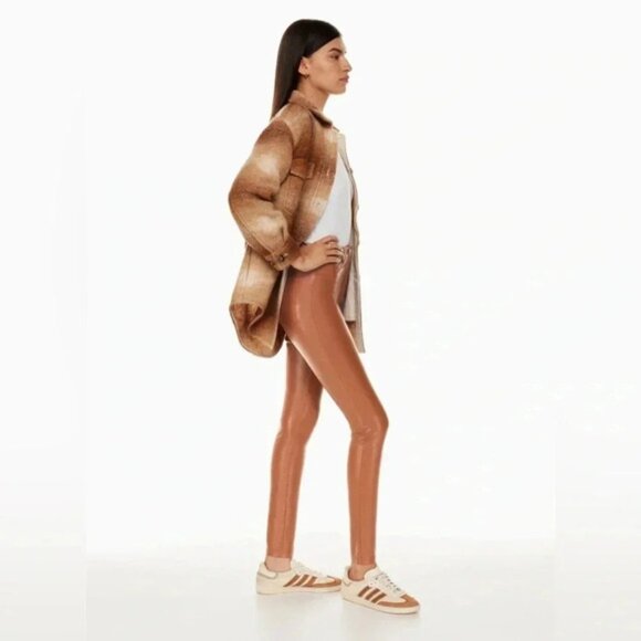 Aritzia Wilfred Free Charm Pant High waisted Vegan Leather legging Skinny ankle - Picture 5 of 13